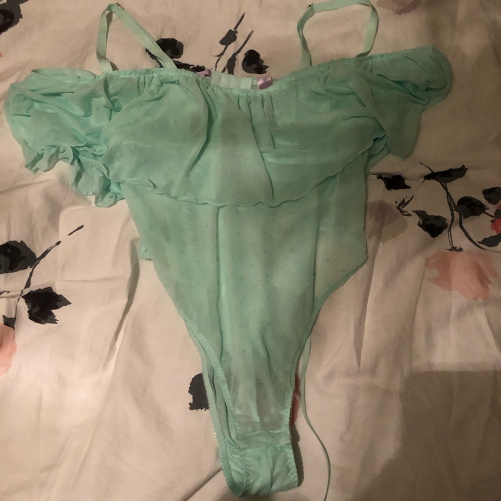 Savage x Fenty Flock Dot Bodysuit